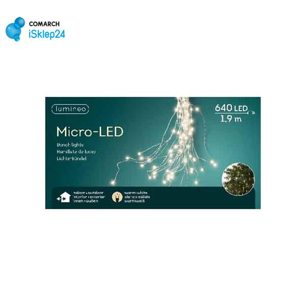 LAMPKI LED MICRO LIGHTS BUNCH OUTD 190CM -640L SILVER/WARM WHITE 49,7009